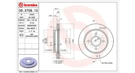 Тормозной диск MAGNETI MARELLI 360406025400