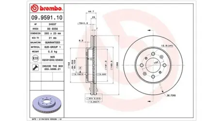 Тормозной диск MAGNETI MARELLI 360406028400