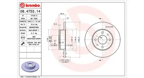 Тормозной диск MAGNETI MARELLI 360406028600
