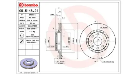Тормозной диск MAGNETI MARELLI 360406037500