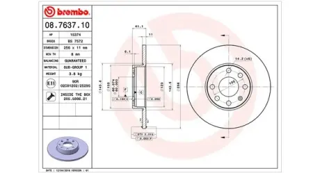 Тормозной диск MAGNETI MARELLI 360406038600