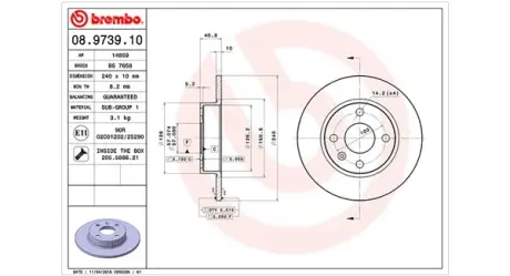 Тормозной диск MAGNETI MARELLI 360406039800