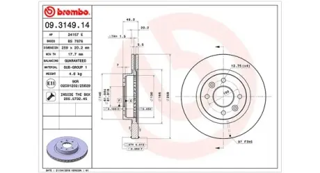 Тормозной диск MAGNETI MARELLI 360406042300
