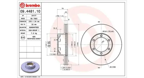 Тормозной диск MAGNETI MARELLI 360406042500