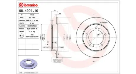 Тормозной диск MAGNETI MARELLI 360406045700