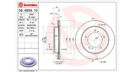 Тормозной диск MAGNETI MARELLI 360406046100