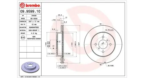 Тормозной диск MAGNETI MARELLI 360406046200