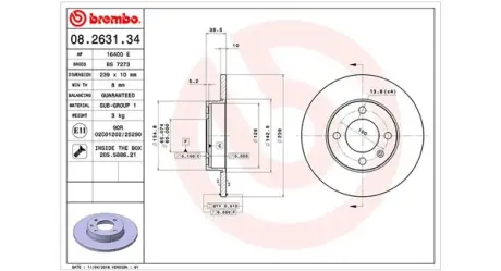Тормозной диск MAGNETI MARELLI 360406047800