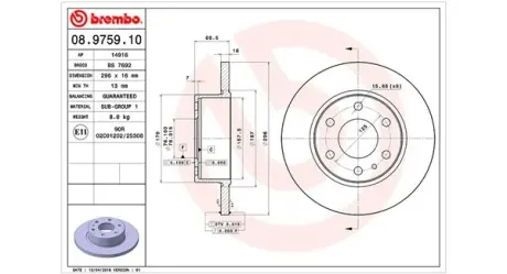 Тормозной диск MAGNETI MARELLI 360406093400