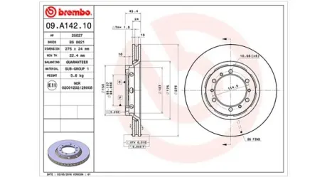 Тормозной диск MAGNETI MARELLI 360406105200