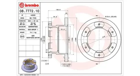 Тормозной диск MAGNETI MARELLI 360406106100