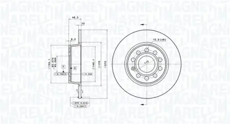 Тормозной диск MAGNETI MARELLI 360406107801