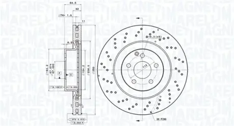 Тормозной диск MAGNETI MARELLI 360406112701