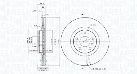 Тормозной диск MAGNETI MARELLI 360406125701