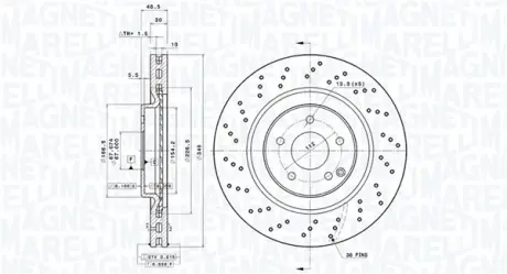 Тормозной диск MAGNETI MARELLI 360406126001