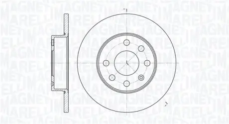 Тормозной диск MAGNETI MARELLI 361302040129