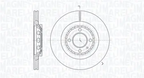 Тормозной диск MAGNETI MARELLI 361302040304