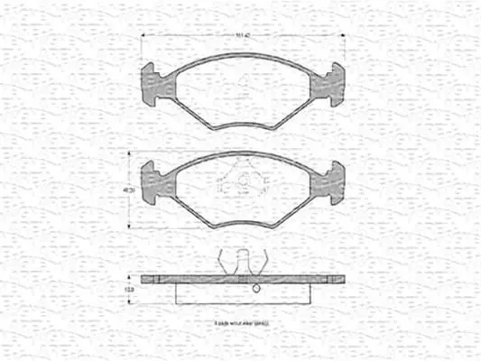 Комплект тормозных колодок, дисковый тормоз MAGNETI MARELLI 363702160180 (фото 1)
