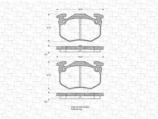 Комплект тормозных колодок, дисковый тормоз MAGNETI MARELLI 363702160216 (фото 1)
