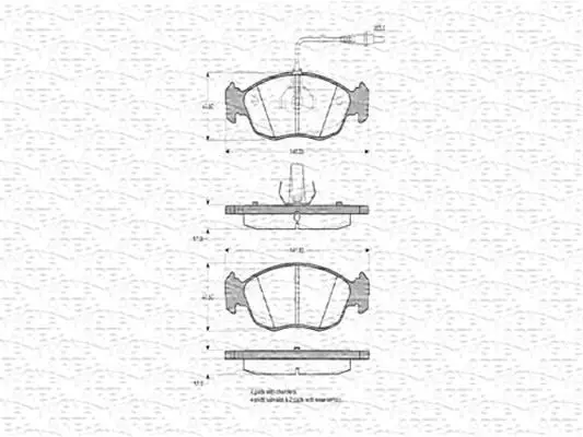 Комплект тормозных колодок, дисковый тормоз MAGNETI MARELLI 363702160292 (фото 1)