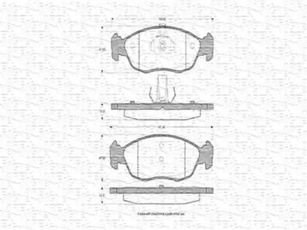 Комплект тормозных колодок, дисковый тормоз MAGNETI MARELLI 363702160293