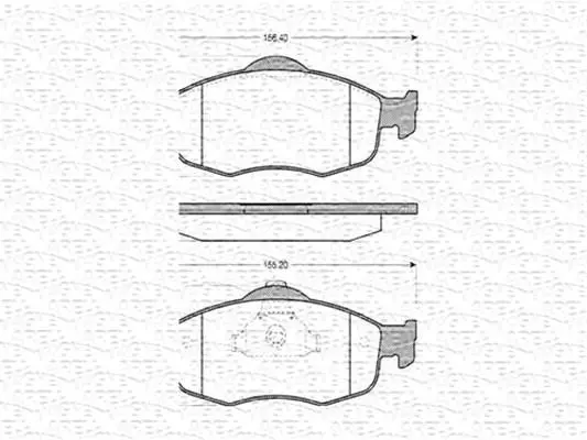 Комплект тормозных колодок, дисковый тормоз MAGNETI MARELLI 363702160320 (фото 1)