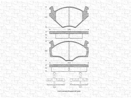 Комплект тормозных колодок, дисковый тормоз MAGNETI MARELLI 363702160344