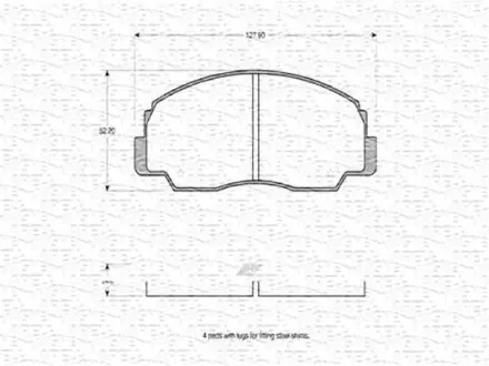 Комплект тормозных колодок, дисковый тормоз MAGNETI MARELLI 363702160575