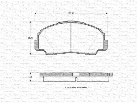 Комплект тормозных колодок, дисковый тормоз MAGNETI MARELLI 363702160576