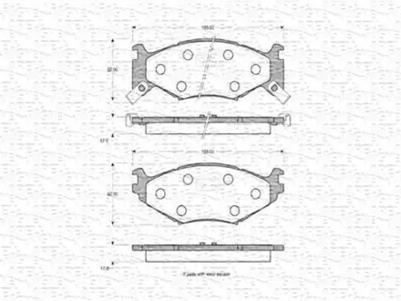 Комплект тормозных колодок, дисковый тормоз MAGNETI MARELLI 363702160592
