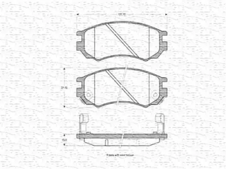 Комплект тормозных колодок, дисковый тормоз MAGNETI MARELLI 363702160606