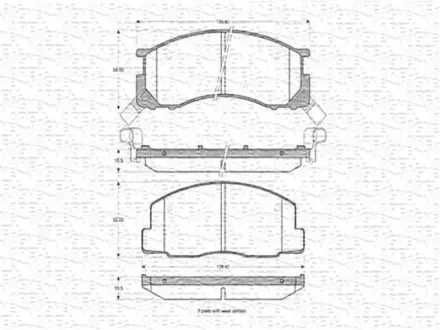 Комплект тормозных колодок, дисковый тормоз MAGNETI MARELLI 363702160747