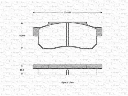 Комплект тормозных колодок, дисковый тормоз MAGNETI MARELLI 363702160808