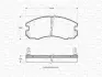 Комплект тормозных колодок, дисковый тормоз MAGNETI MARELLI 363702160950 (фото 1)