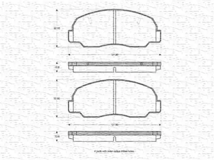 Комплект тормозных колодок, дисковый тормоз MAGNETI MARELLI 363702161003