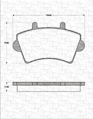 Комплект тормозных колодок, дисковый тормоз MAGNETI MARELLI 363702161222 (фото 1)