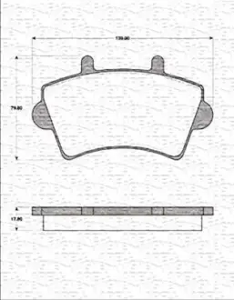 Комплект тормозных колодок, дисковый тормоз MAGNETI MARELLI 363702161222