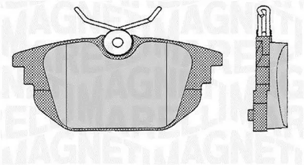Комплект тормозных колодок, дисковый тормоз MAGNETI MARELLI 363916060106 (фото 1)