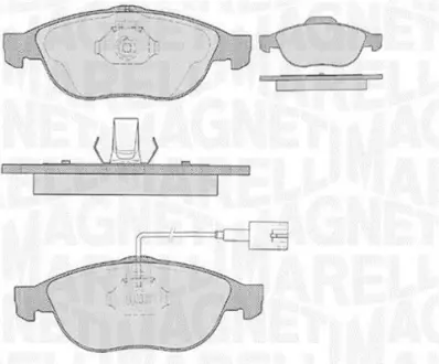 Комплект тормозных колодок, дисковый тормоз MAGNETI MARELLI 363916060108