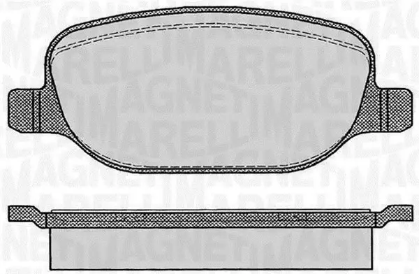 Комплект тормозных колодок, дисковый тормоз MAGNETI MARELLI 363916060114 (фото 1)