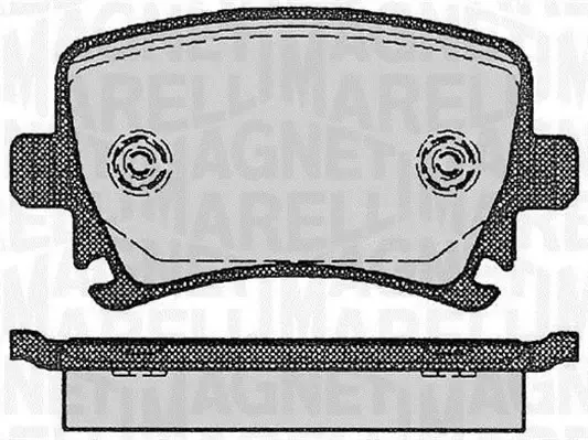Комплект тормозных колодок, дисковый тормоз MAGNETI MARELLI 363916060133 (фото 1)