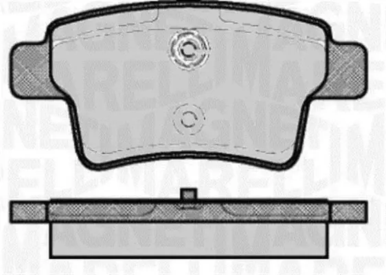 Комплект тормозных колодок, дисковый тормоз MAGNETI MARELLI 363916060177 (фото 1)