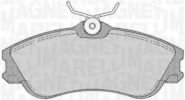 Комплект тормозных колодок, дисковый тормоз MAGNETI MARELLI 363916060199 (фото 1)