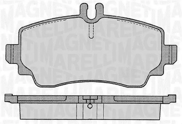 Комплект тормозных колодок, дисковый тормоз MAGNETI MARELLI 363916060301 (фото 1)