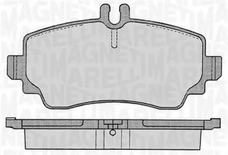 Комплект тормозных колодок, дисковый тормоз MAGNETI MARELLI 363916060301