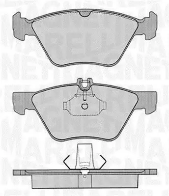 Комплект тормозных колодок, дисковый тормоз MAGNETI MARELLI 363916060315 (фото 1)