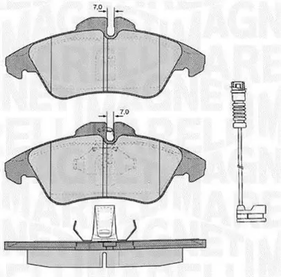 Комплект тормозных колодок, дисковый тормоз MAGNETI MARELLI 363916060321 (фото 1)