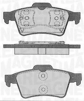 Комплект тормозных колодок, дисковый тормоз MAGNETI MARELLI 363916060349 (фото 1)