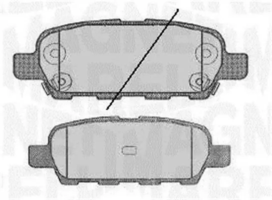 Комплект тормозных колодок, дисковый тормоз MAGNETI MARELLI 363916060350 (фото 1)