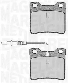 Комплект тормозных колодок, дисковый тормоз MAGNETI MARELLI 363916060375